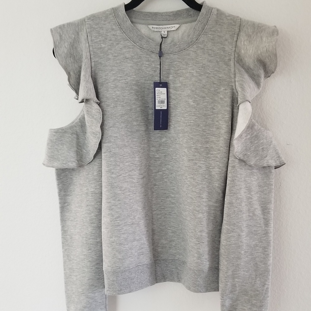 Rebecca minkoff cold shoulder shirt size small